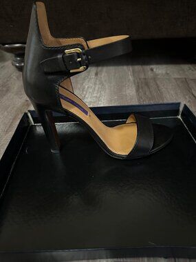 Calson Welington Box Calfskin Sandal Ralph Lauren Purple Colection 40B Size 9